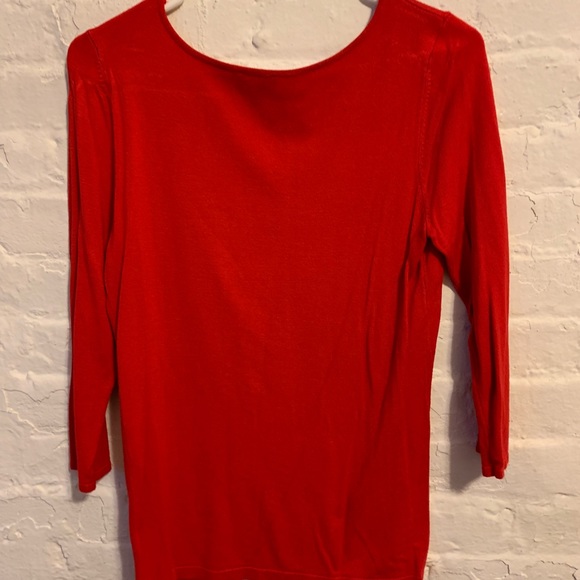 Express 3/4 Length Sleeve Red Sweater - Picture 3 of 3